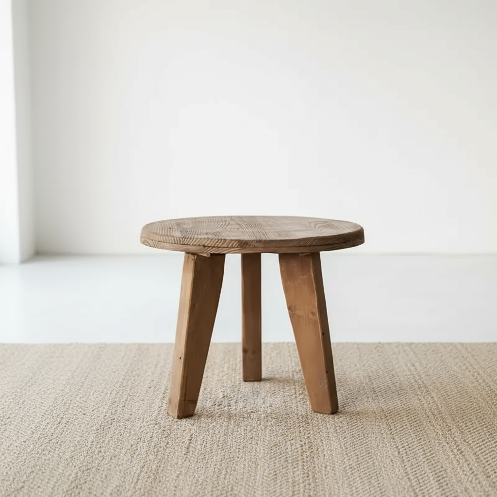 Rustic Solid Pine Round Coffee Table
