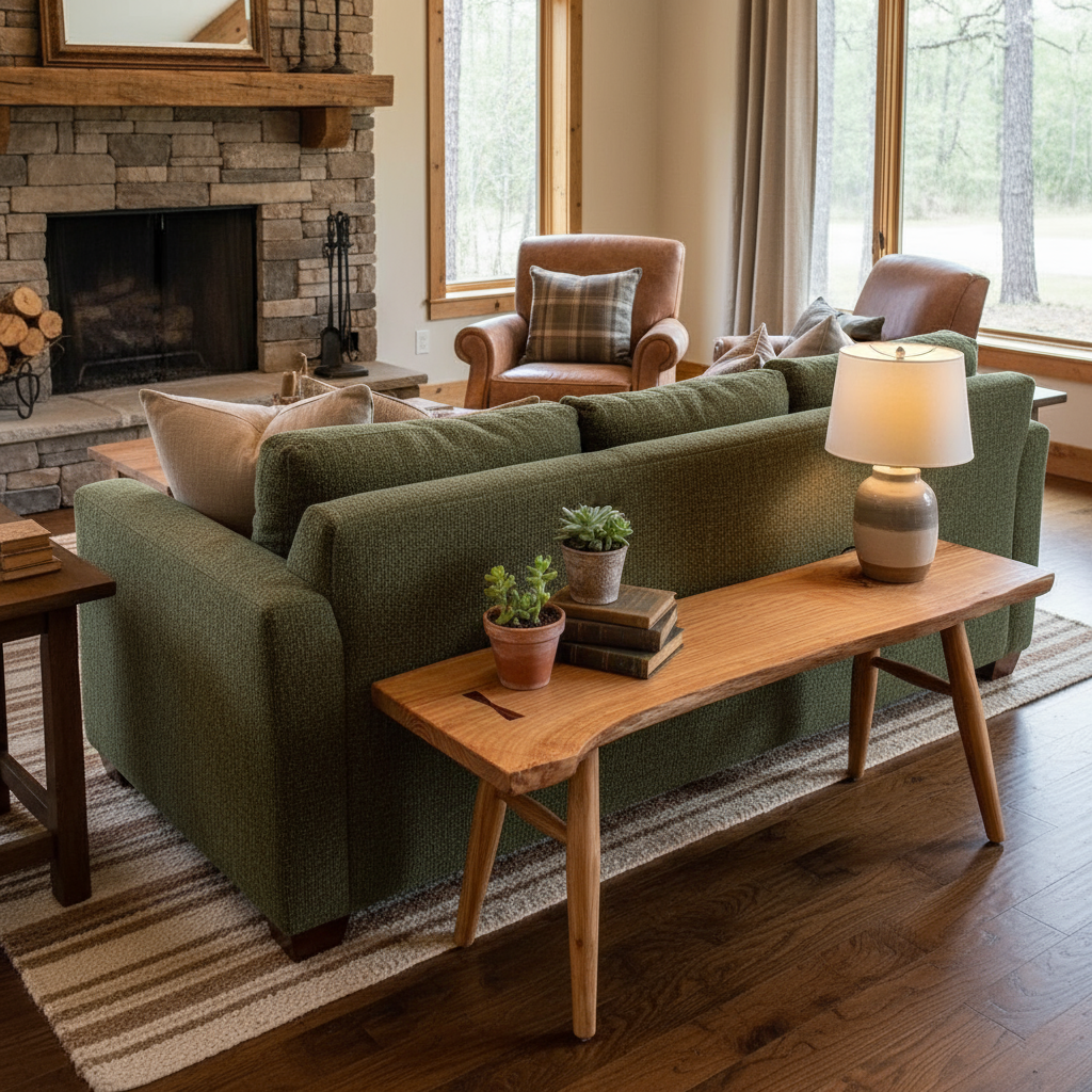 Live Edge Solid Wood Bench
