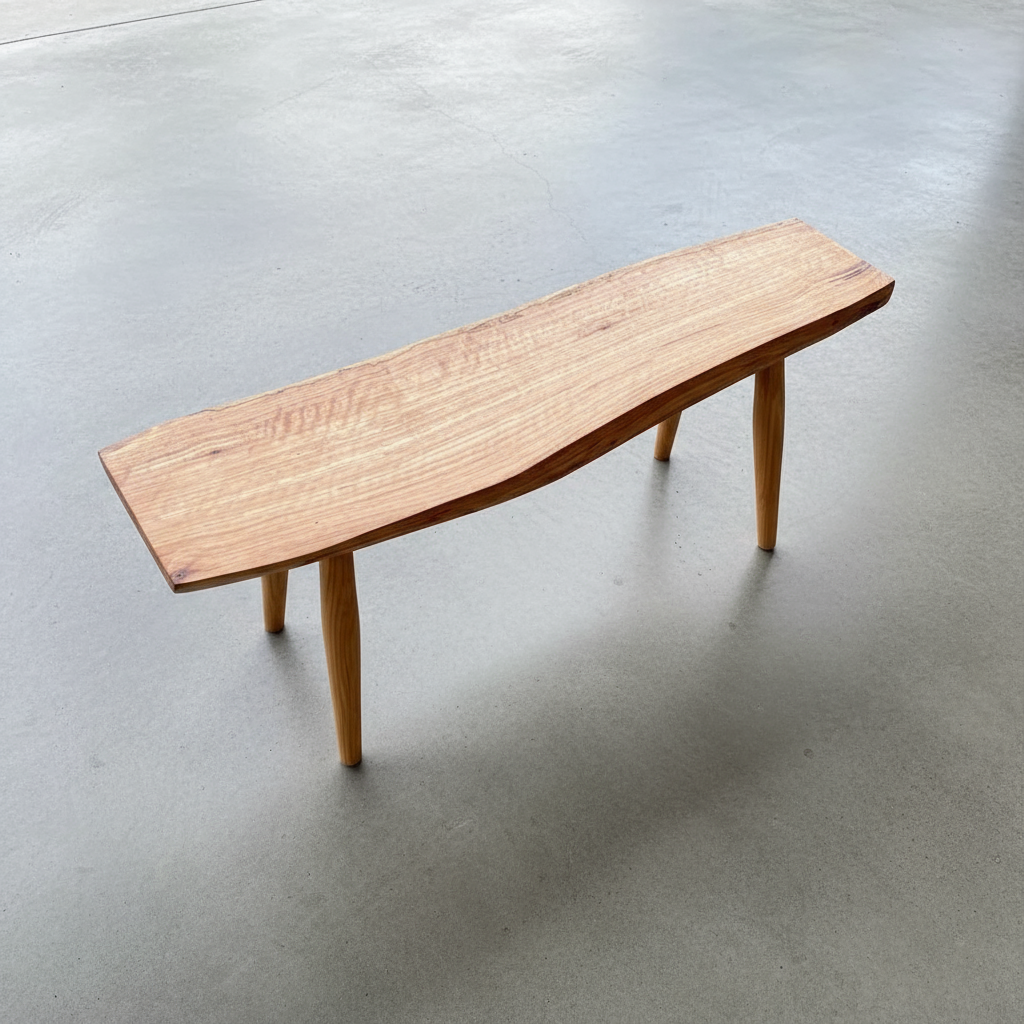 Live Edge Solid Wood Bench