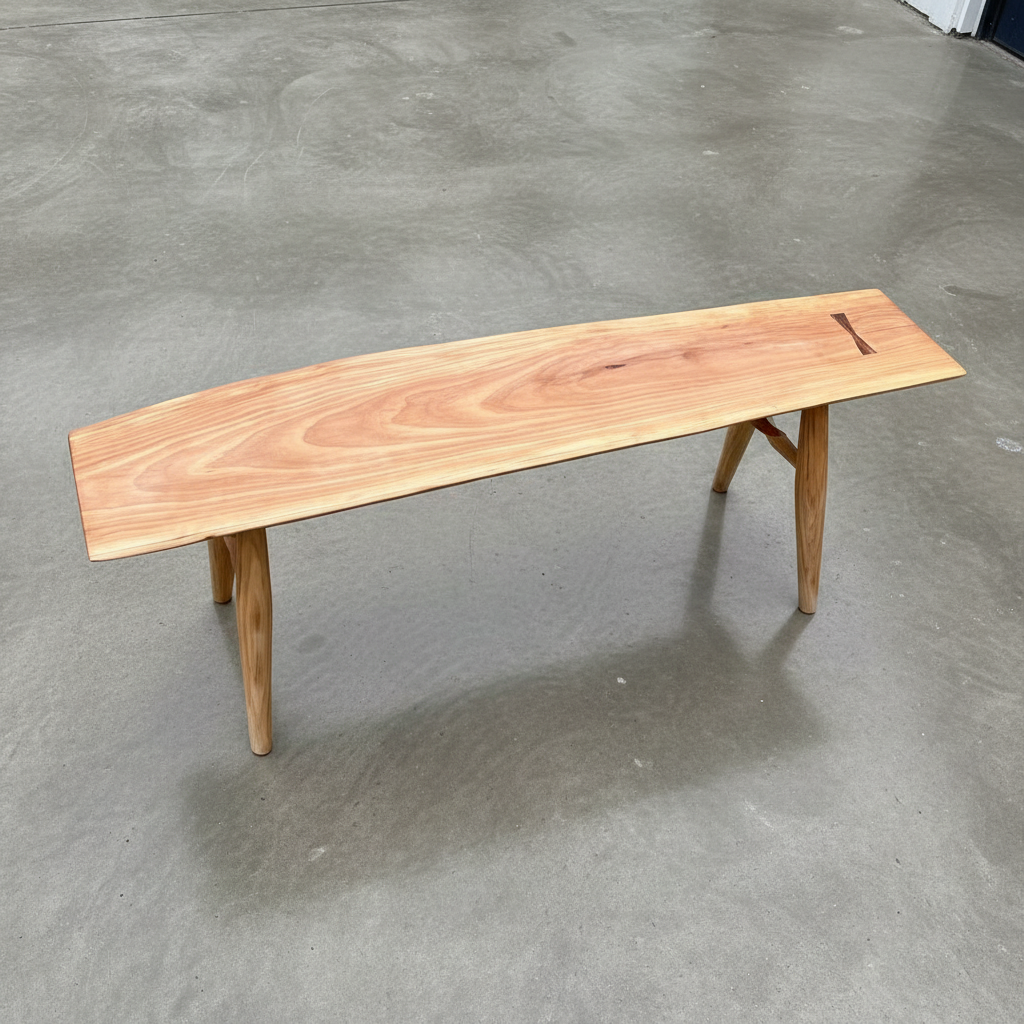 Live Edge Solid Wood Bench