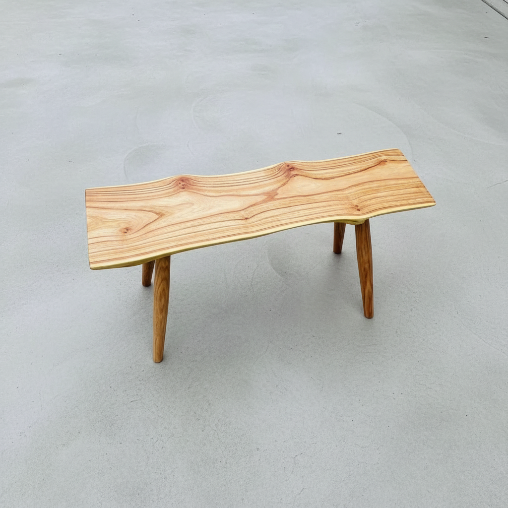 Live Edge Solid Wood Bench
