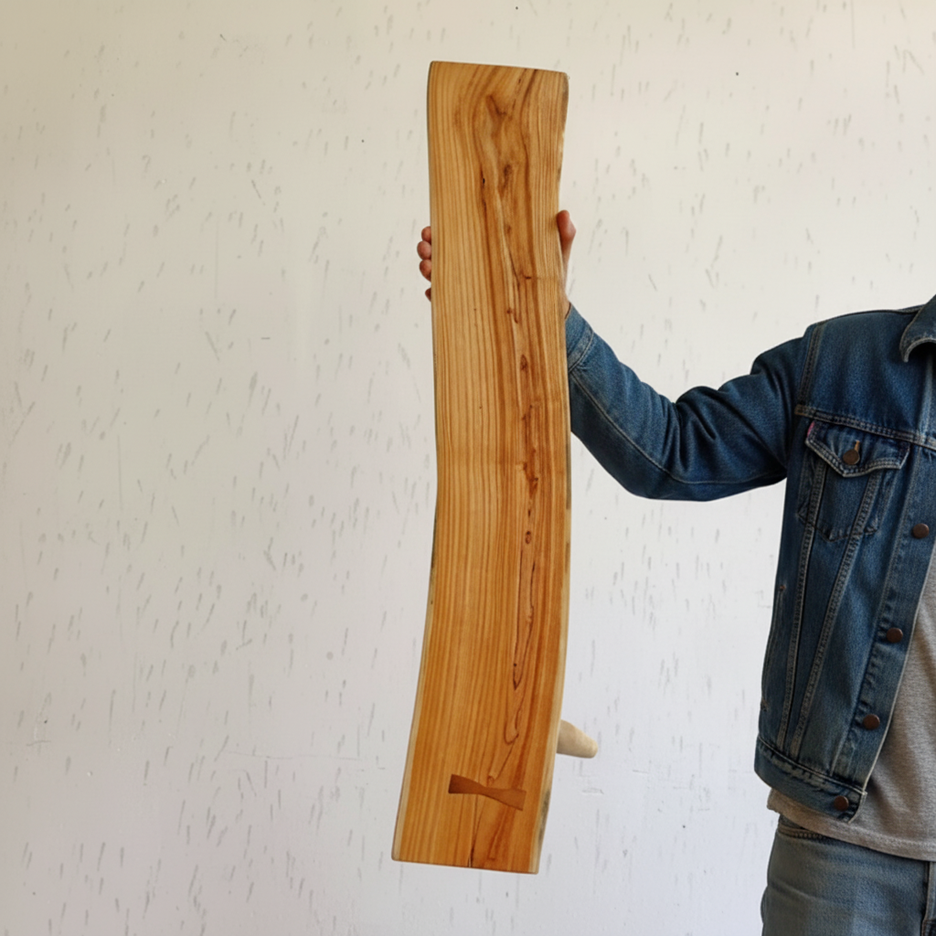 Handcrafted Live Edge Solid Wood Bench