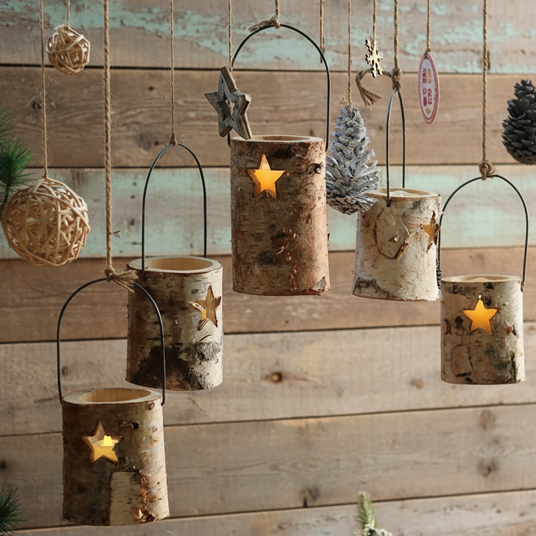 Natural Birch Wood Candle Holder(candle not included)