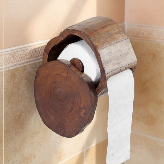 Solid Wood Toilet Paper Holder
