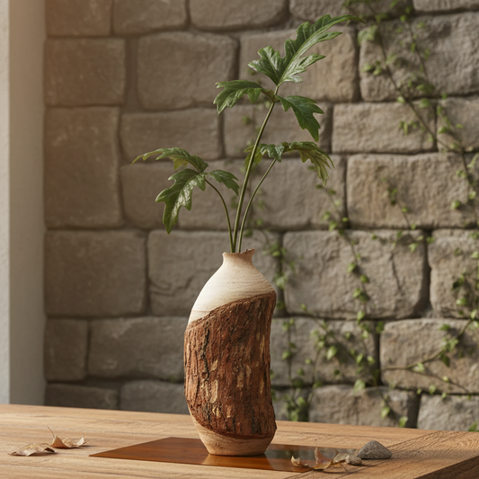 Handmade Natural Log Flower Holder
