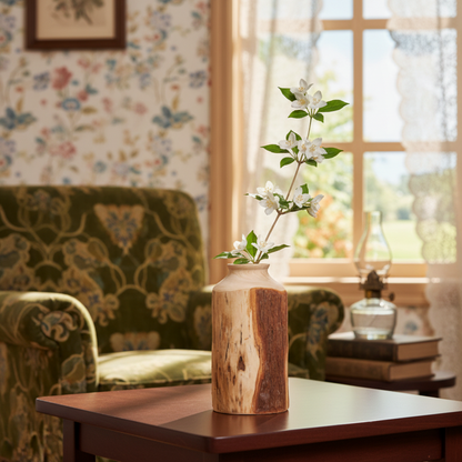 Handmade Natural Log Flower Holder