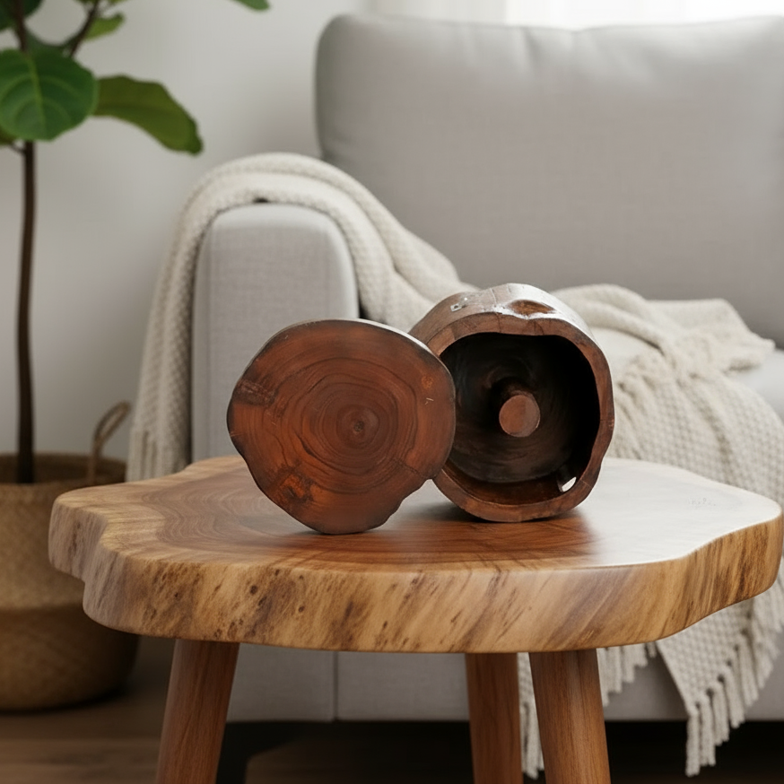 Solid Wood Toilet Paper Holder