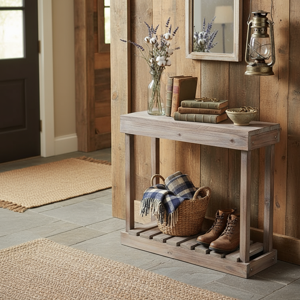 Solid Wood Console Table – Entryway & Living Room Sofa Side Table