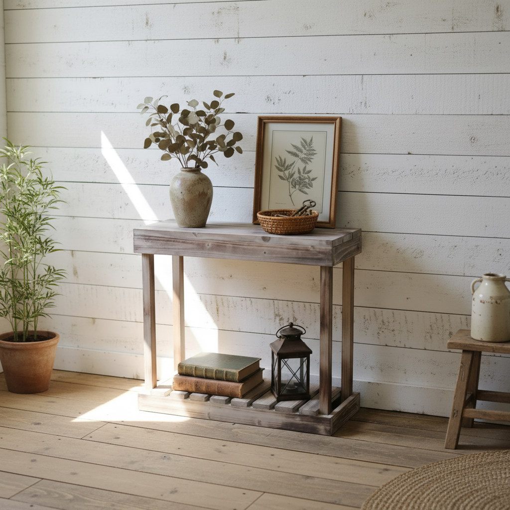 Solid Wood Console Table – Entryway & Living Room Sofa Side Table