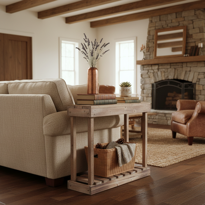 Solid Wood Console Table – Entryway & Living Room Sofa Side Table