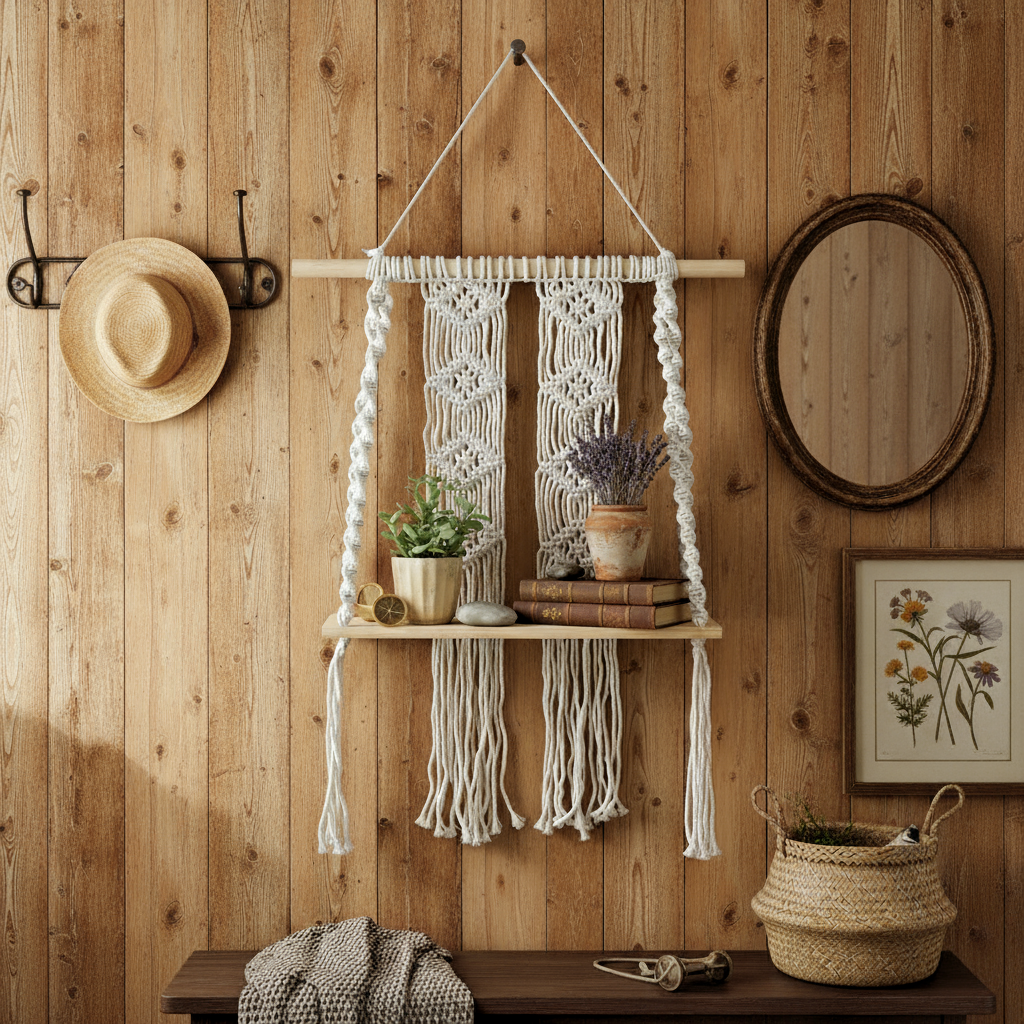Macrame Hanging Shelf