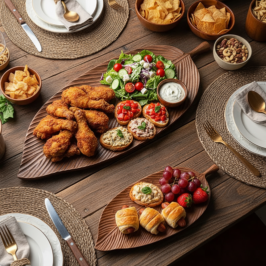 Black Walnut wood Leaf Serving Tray
