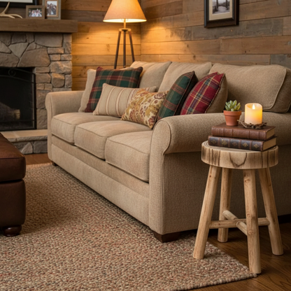 Rustic Solid Wood Stool – Multi-Purpose Accent & Plant Stand