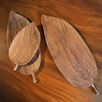 Black Walnut wood Leaf Serving Tray