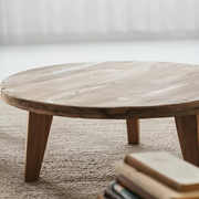 Rustic Solid Pine Round Coffee Table