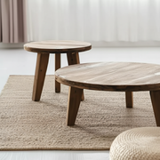 Rustic Solid Pine Round Coffee Table