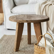 Rustic Solid Pine Round Coffee Table