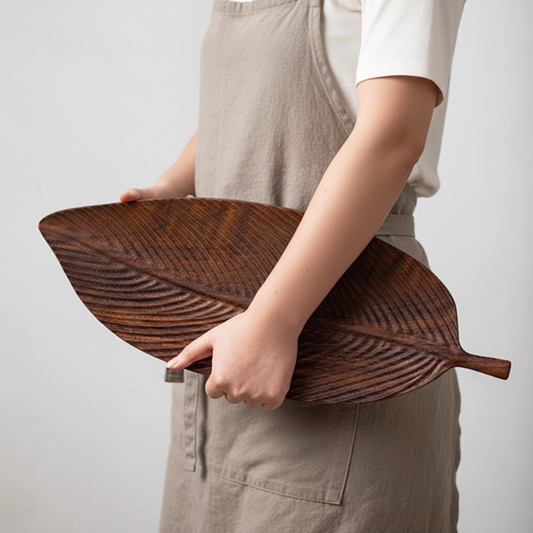 Black Walnut wood Leaf Serving Tray