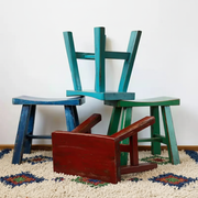 Vintage Painted Wooden Stools