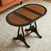 Birch Wood Drop-Leaf Side Table