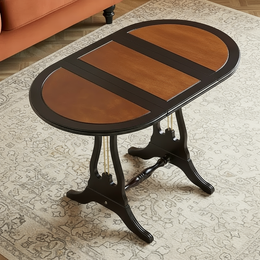 Birch Wood Drop-Leaf Side Table