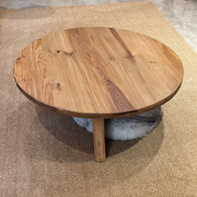 Rustic Solid Pine Round Coffee Table