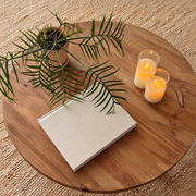 Rustic Solid Pine Round Coffee Table