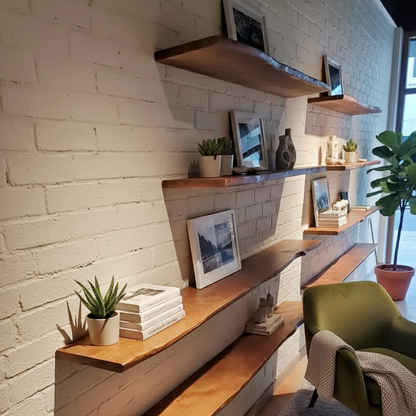 Live Edge Wooden Floating Shelf