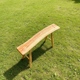 Handcrafted Live Edge Solid Wood Bench