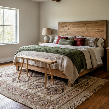Handcrafted Live Edge Solid Wood Bench
