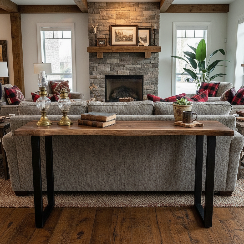 Live Edge Solid Wood Bar Table