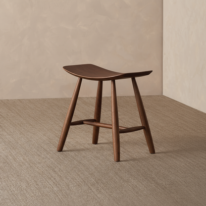 Solid Ash Wood Saddle Stool