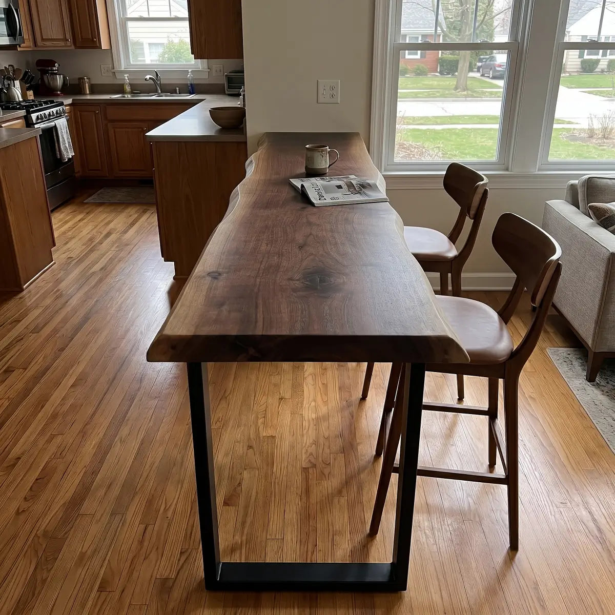 Live Edge Bar Table | Solid Wood Counter Height & Bar Height Table