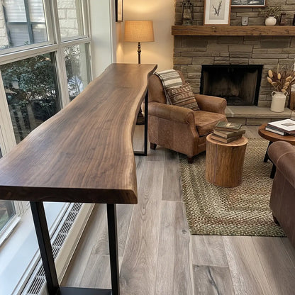 Live Edge Bar Table | Solid Wood Counter Height & Bar Height Table