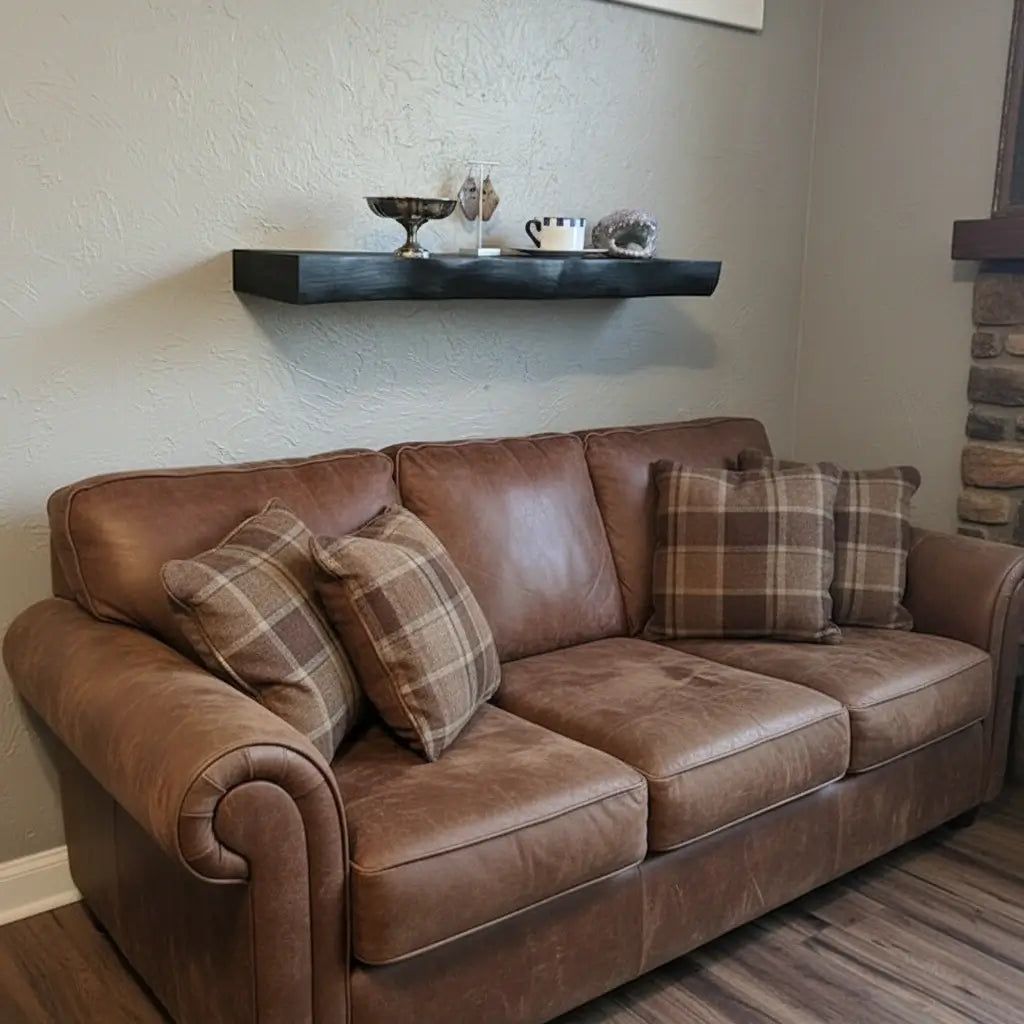 Live Edge Wooden Floating Shelf - 2" Thick