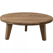 Rustic Solid Pine Round Coffee Table