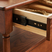 Classic Solid Wood Nightstand with 2 Drawers