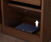 Solid Wood Nightstand with Hidden Storage