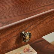 Classic Solid Wood Nightstand with 2 Drawers