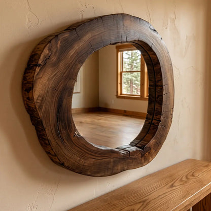 Solid Wood Live Edge Wall Mirror