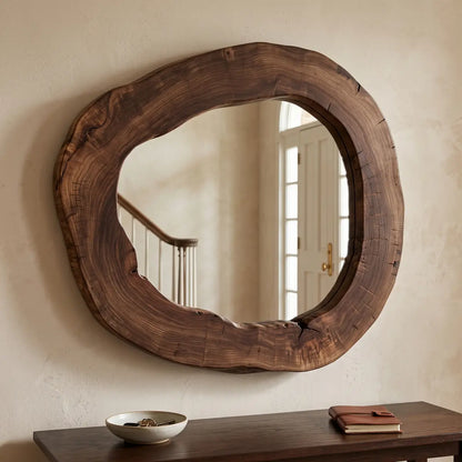 Solid Wood Live Edge Wall Mirror