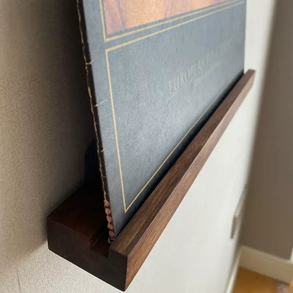 Solid Wood Picture Ledge Shelf for Vinyl Records, Framed Art & Photo Display