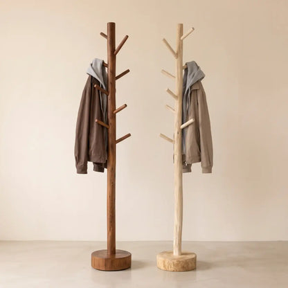Solid Wood Tree Coat Rack