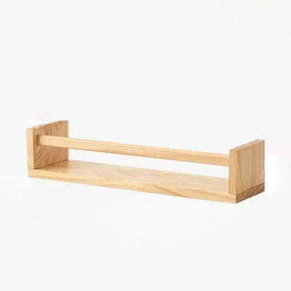 🌿 Solid Wood Kids Wall Bookshelf — Natural, Safe, and Stylish