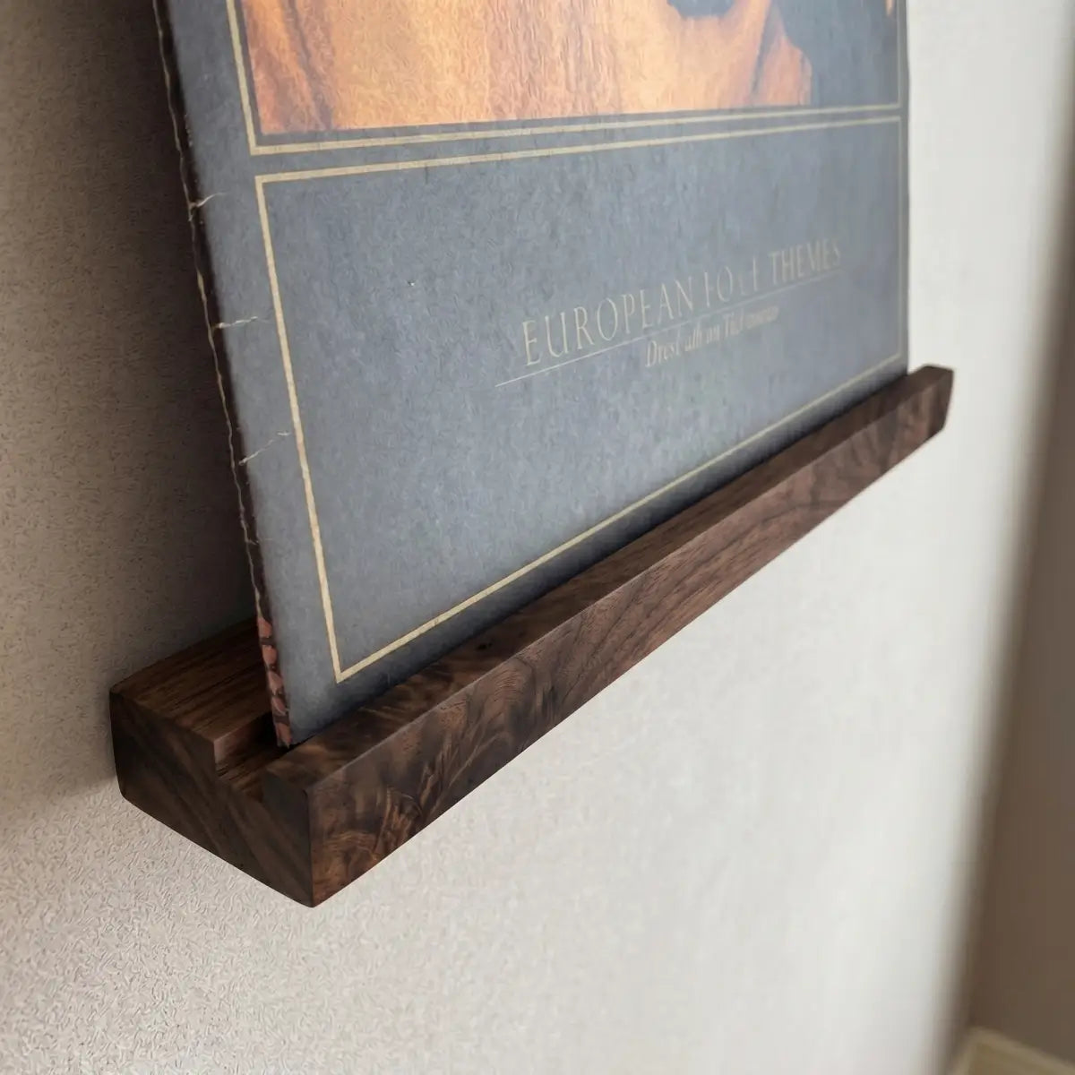 Solid Wood Picture Ledge Shelf for Vinyl Records, Framed Art & Photo Display