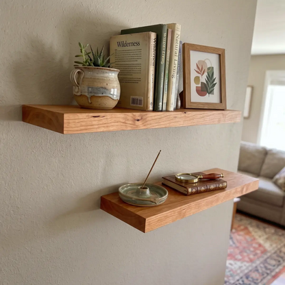 Solid Wood Straight Edge Floating Shelf