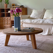 Rustic Solid Pine Round Coffee Table