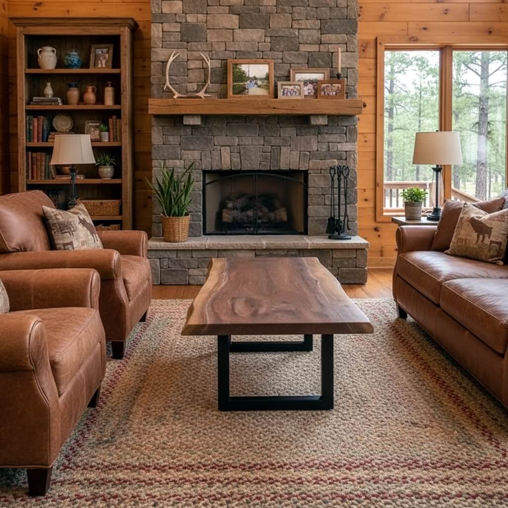 Live Edge Coffee Table & Side Table | Solid Wood Table with Steel Legs