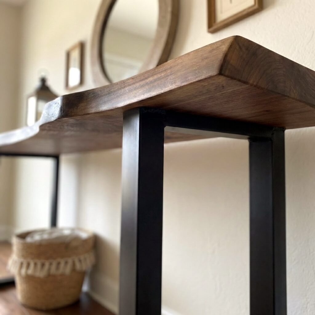 The "Alpine" Live Edge Console Table | Custom Lengths (30"-90") & Edge Options