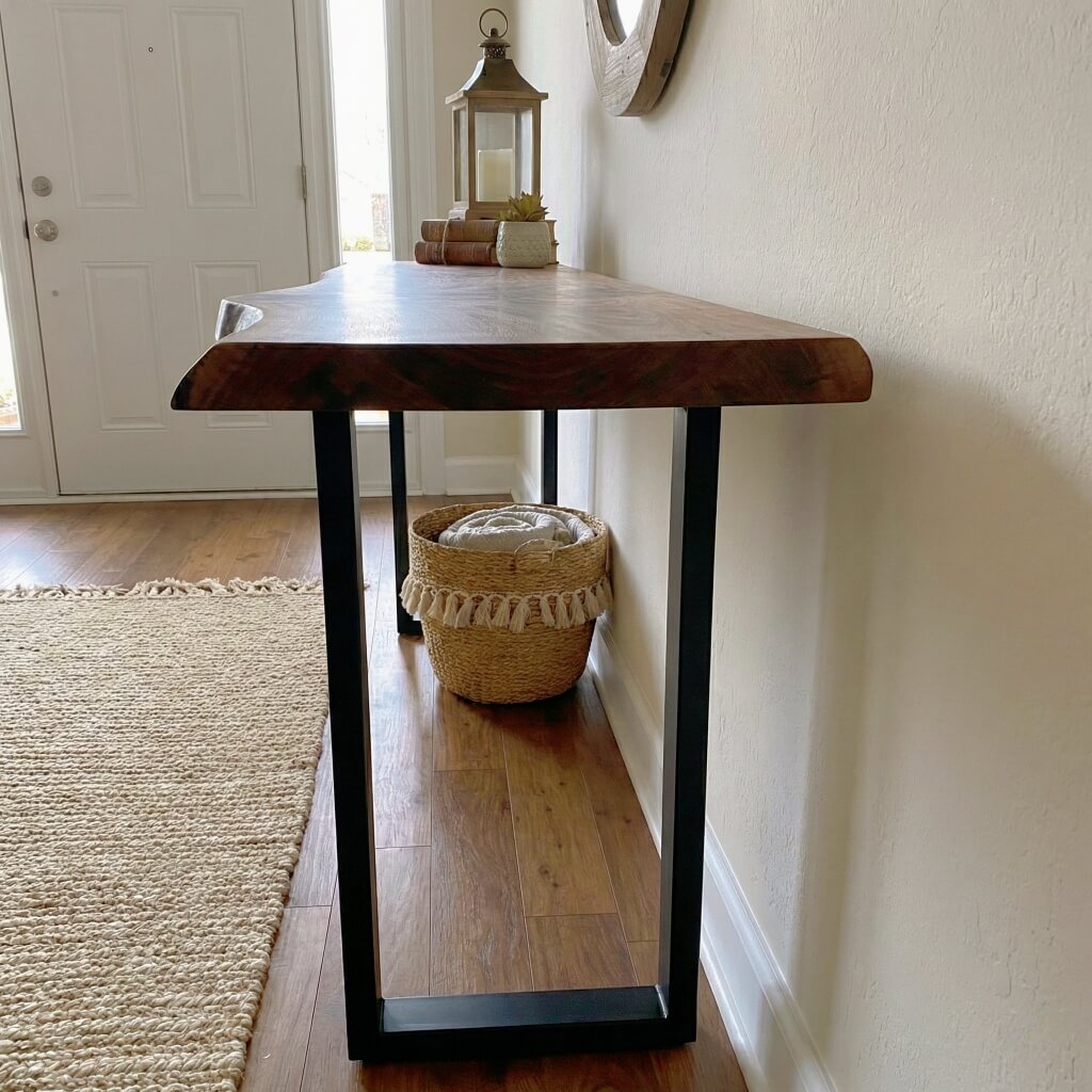 The "Alpine" Live Edge Console Table | Custom Lengths (30"-90") & Edge Options